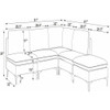 Upholstered Modular Sectional With Tall Legs, Medium Firm Seat