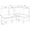 Upholstered Modular Sectional With Tall Legs, Medium Firm Seat