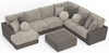 Sectional, Ottoman