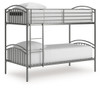 Lanceburg - 3 Pc. - Twin Over Twin Bunk Bed And 2 Mattresses - Gray