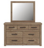 Oliandon - 3 Pc. - Queen Panel Bed, Dresser And Mirror - Light Brown