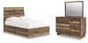Chirason - 3 Pc. - Full Panel Storage Bed, Dresser And Mirror - Brown