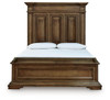 Frantanna - 3 Pc. - Queen Panel Storage Bed, Dresser And Mirror - Brown