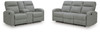 Gauntlet - 2 Pc. - Reclining Sofa And Loveseat - Sterling