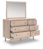 Arloster - 4 Pc. - Full Panel Storage Bed, Dresser, Mirror And Nightstand - Tan