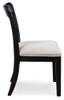Greddinton - Round Dining Table Set - Black Chairs