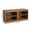 TV Stand For TVs Up To 50" With Open Shelves And Cable Management