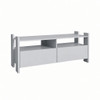 TV Stand For TVs Up To 55" With Open Shelves And 2 Drawers - White