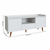 TV Stand For TVs Up To 60" With Open Storage Shelf, 2 Doors, 1 Drawer And Cable Management