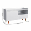 TV Stand For TVs Up To 45" With Open Storage Shelf, Cable Management, 1 Door And 1 Drawer