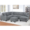 Sectional With Left Arm Facing Loveseat With USB Port With Cocktail Ottoman