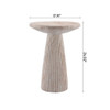 Fluted Pedestal Round Coffee Table - Beige / Yellow