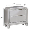 Nightstand With 2 Drawers Bedside Table - White