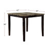 Square Dining Table - Brown
