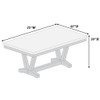 Dining Table With V - Legs Rectangular Furniture - Antique Black