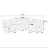 Manual Motion Reclining Sectional LAF / RAF Loveseat With Consoles Cup Holders Upholstered Living Room - Black