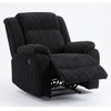 Motion Recliner Chair With Plush Armrests For Living Room, Soft Seat - Black