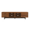 TV Stand, Media Console With 2 Drawers, Soft Closing Hinges, Adjustable Shelves - Walnut