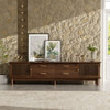 TV Stand For 85" TVs, 4 Smooth Glide Drawers - Walnut