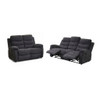 2 Piece Reclining Sofa Set, 3 Seat Sofa & 2 Seat Loveseat, 150° Recline - Dark Gray