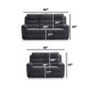 2 Piece Reclining Sofa Set, 3 Seat Sofa & 2 Seat Loveseat, 150° Recline - Dark Gray
