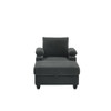 Accent Chair With Storage Ottoman, Reclining Single Chaise Lounge With Cupholders And USB, C Ports
