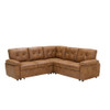 Convertible Sectional Sofa Bed With Pull Out Sleeper And Storage