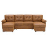 Convertible Sectional Sofa Bed With Pull Out Sleeper And Storage