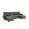 Convertible Sectional Sofa Bed With Pull Out Sleeper And Storage
