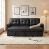 Convertible Sectional Sofa Bed With Pull Out Sleeper And Storage