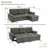 Convertible Sectional Sofa Bed With Pull Out Sleeper And Storage