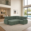 Convertible Sectional Sofa Bed With Pull Out Sleeper And Storage