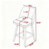 360° Swivel Bar Stool, Counter Height Kitchen Island Chair