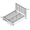 Upholstered Headboard Platform Bed With LED Lighting And Underbed Drawers