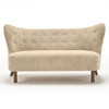 Nordic Chair Laid Back Loveseats With Curved Backres, No Armrests