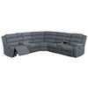 Manual Motion Reclining Loveseat 3 Piece Sectional Set With Console Storage And Cup Holders