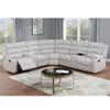 Manual Motion Reclining Loveseat 3 Piece Sectional Set With Console Storage And Cup Holders
