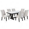 Dining Set With Upholstered Wing Back Chairs