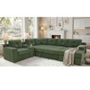 U - Shape Sectional Pull Out Bed With Console, Storage, And USB Charging