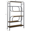 Geometric Bookcase / Display Rack - Black / Brown