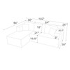 L - Shape Full Compressed Upholstered Sectional