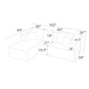 L - Shape Full Compressed Upholstered Sectional