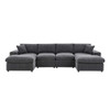Upholstered Symmetrical Modular Sectional With 6 Seating