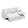 Upholstered Sectional & Pull Out Bed And Chaise Storage