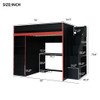 Gaming Loft Bed With Desk And Storage, LED Lights