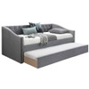 Daybed With Trundle Nailhead Trim Button Tufted