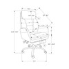 Office Chair With Adjustable Height, Armrests, Ergonomic Design - Dark Gray