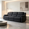 Modern 3 Seat Manual Reclining Sofa With Deep Recline