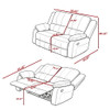 Modern 2 Seat Reclining Loveseat With Manual Recline And Footrest