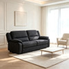 Modern 2 Seat Reclining Loveseat With Manual Recline And Footrest